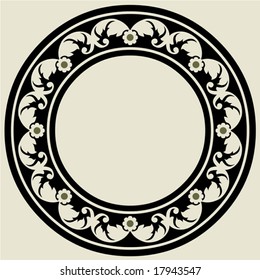 decorative round frame