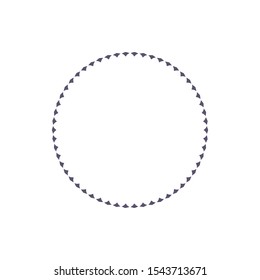 Decorative round frame with abstract floral ornament. Circular frame. Elegant element for design. Vector.