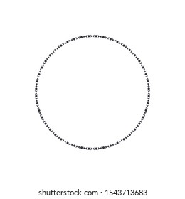 Decorative round frame with abstract floral ornament. Circular frame. Elegant element for design. Vector.