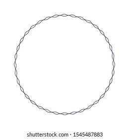 Decorative round frame with abstract floral ornament. Circular frame. Elegant element for design. Vector.