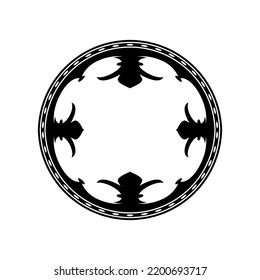 Decorative round frame Abstract pattern Vector illustration