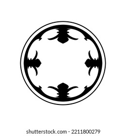 Decorative round frame Abstract pattern Vector illustration	
