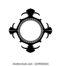 Decorative round frame Abstract pattern Vector illustration	