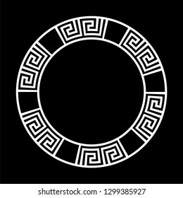Decorative round frame. Abstract vector geometric ornamentd. Vector illustration.