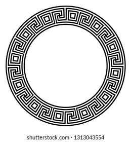 Decorative round frame. Abstract vector geometric ornamentd. Vector illustration.