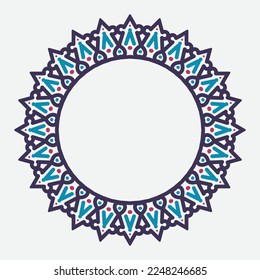 decorative round frame. circle frame. Vector design element.