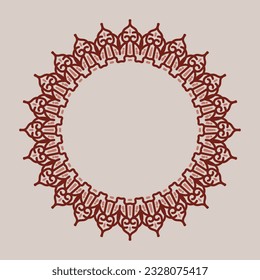 decorative round frame. circle frame. Vector design element.