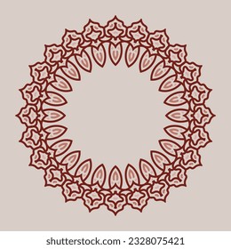 decorative round frame. circle frame. Vector design element.