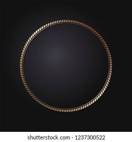 Decorative round frame for design with abstract ornament. Circle frame. Template for printing cards, invitations, books, for textiles, engraving, wooden furniture, forging. Vector.