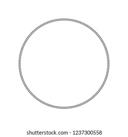 Decorative round frame for design with abstract ornament. Circle frame. Template for printing cards, invitations, books, for textiles, engraving, wooden furniture, forging. Vector.