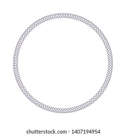 Decorative round frame for design with abstract floral pattern. Circle frame. Template Vector.