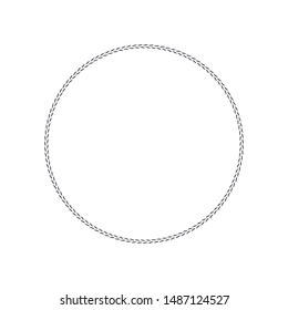 Decorative  round frame for design with a abstract floral ornament. Circle frame. Elegant element for printing of cards, invitations, books, for textiles, engraving, forging. Vector.