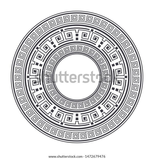 Decorative Round Frame Design Chinese Pattern Stock Vector (royalty 