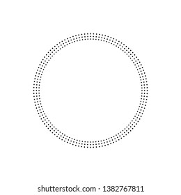 Decorative round frame for design of dots.  Circle frame. Elegant element for printing of cards, invitations, books, for textiles, engraving, forging. Vector.