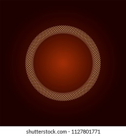 Decorative round frame for design with floral ornament. A template for printing postcards, invitations, books, for textiles, engraving, wooden furniture, forging. Vector.