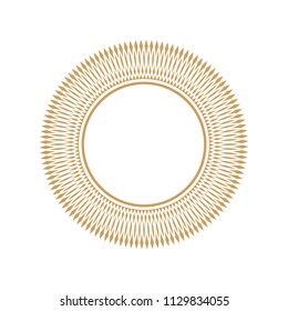 
Decorative round frame for design with floral ornament. A template for printing postcards, invitations, books, for textiles, engraving, wooden furniture, forging. Vector.
