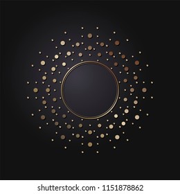 Decorative round frame for design with floral ornament. A template for printing postcards, invitations, books, for textiles, engraving, wooden furniture, forging. Vector.