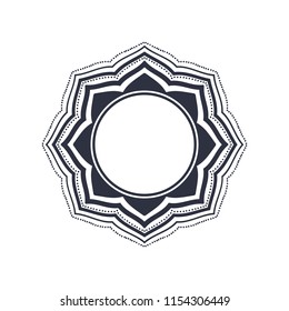 Decorative round frame for design with floral ornament. A template for printing postcards, invitations, books, for textiles, engraving, wooden furniture, forging. Vector.