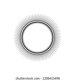 Decorative round frame for design with floral ornament. Circle frame. A template for printing postcards, invitations, books, for textiles, engraving, wooden furniture, forging. Vector.