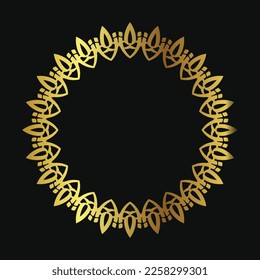 marco redondo decorativo para el diseño con adorno floral. Marco circular. Plantilla para imprimir postales, invitaciones, libros, para textiles, grabado, muebles de madera, forja.