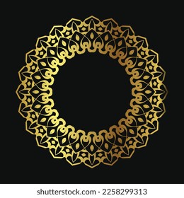 marco redondo decorativo para el diseño con adorno floral. Marco circular. Plantilla para imprimir postales, invitaciones, libros, para textiles, grabado, muebles de madera, forja.
