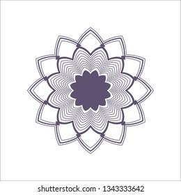 Decorative round frame for design with a geometrical ornament. Circle frame. Elegant element for printing of cards, invitations, books, for textiles, engraving, wooden furniture, forging. Vector.
