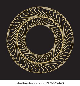 Decorative round frame of design. Stylish flower ornament. Template of a logo, monogram, of pages, text. For the press of greeting cards, invitations, an engraving, the certificate. Vector graphics.