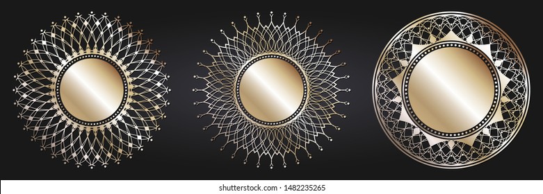 Decorative  round frame for design   Vector.