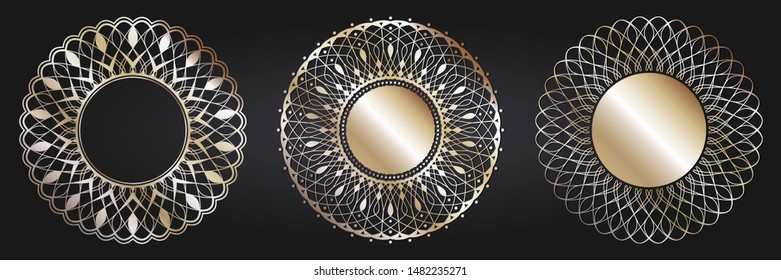 Decorative  round frame for design   Vector.