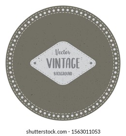 Decorative round frame. Rounded vintage frame template for design. Vintage style border with place for text.