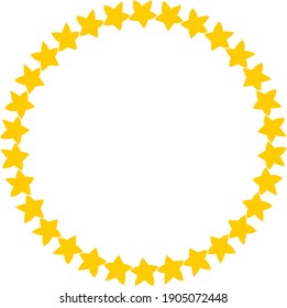 Decorative round frame with stars