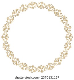 Decorative round frame. Template for decoration, decoration and design, postcards, photos, social networks
