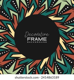 fondo del vector de marco redondo decorativo