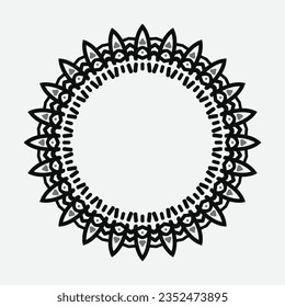 decorative round frame. Vector design elements.