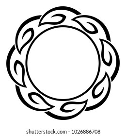Decorative round frames vector leaf design elements