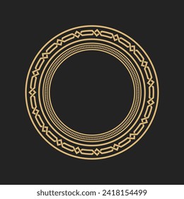 Decorative Round Gold Frames Border Vintage Free Vector Image Editable Background