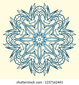Decorative round lace ornate mandala. Vintage vector pattern.