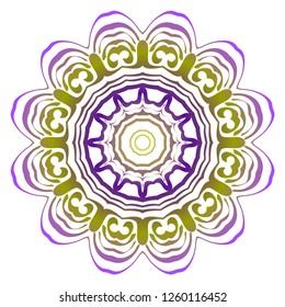 Decorative round lace ornate mandala. Vintage vector pattern for print