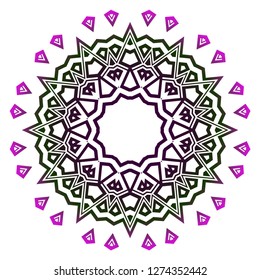 Decorative round lace ornate mandala. Vintage vector pattern for print