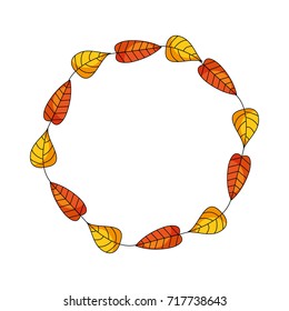 decorative round leaves autumn natural flora