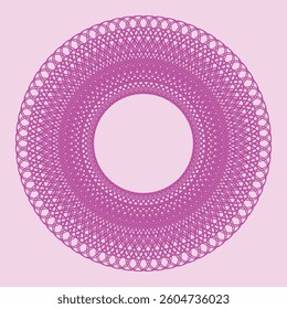 Decorative round mandala design in Guardian colors