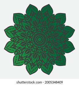 Flor decorativa de mandala redonda EPS 10