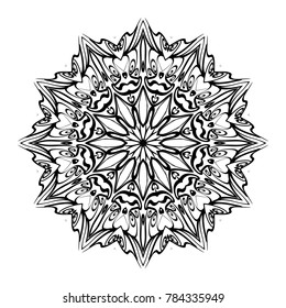 decorative round mandala. vector illustration