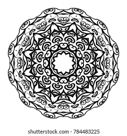 decorative round mandala. vector illustration