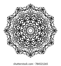 decorative round mandala. vector illustration