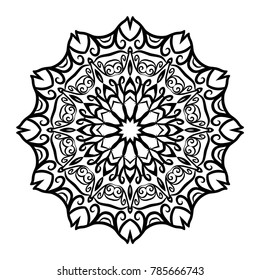 decorative round mandala. vector illustration