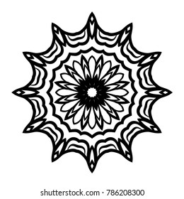 decorative round mandala. vector illustration