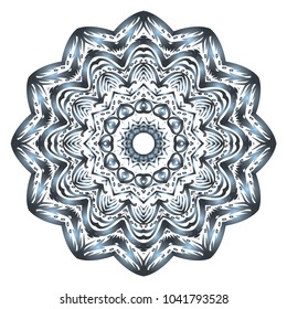 Decorative round ornament. Anti-stress therapy pattern. Vector illustration for design