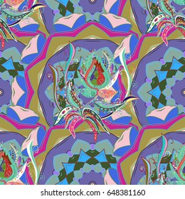 Decorative round ornament. Design element. Yoga logo, background for meditation poster. Unusual flower shape oriental line. Anti-stress therapy pattern. Vector outline Mandala 