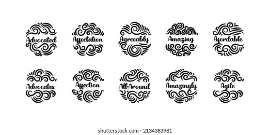 Decorative round ornament in ethnic oriental style with good words. Perfect for printing use such as key chain, greeting card and more. Editable decoration ornament.
